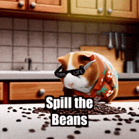 Nationalcoffeeday Spill The Beans GIF by Guinea Gambino