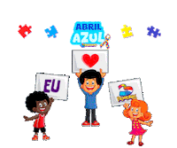 Abrilazul Sticker by 3 Palavrinhas