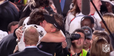 New Orleans Saints Hug GIF by NFL