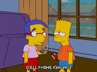 bart simpson nodding GIF