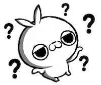 Confused Line Sticker by クレイジー闇うさぎ