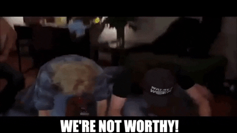 Retropond giphygifmaker snl waynes world were not worthy GIF