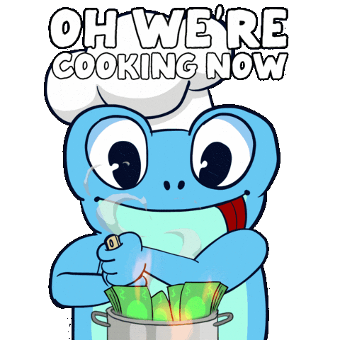 Money Cooking Sticker by Croakey