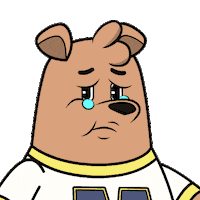 Sad Face Reaction Sticker by Meme World of Max Bear