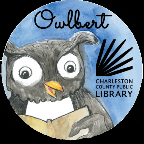 chascolibrary owl read library owlbert GIF