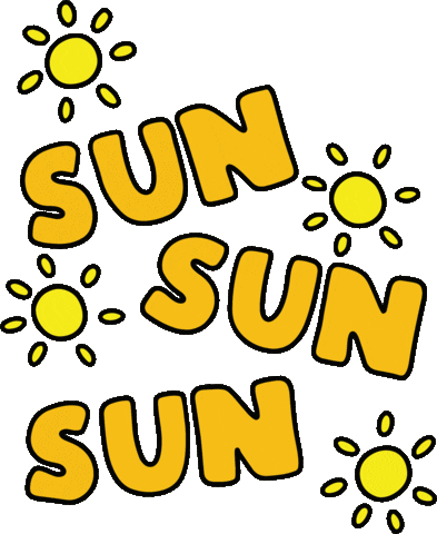 Sun Sun Sun Summer Sticker by Poppy Deyes