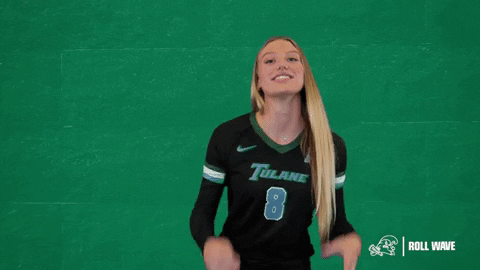 Volleyball Blocking GIF by GreenWave