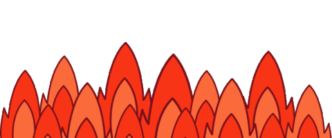 Excited Fire Sticker