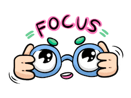 Hypersve kawaii focus concentration hypersve Sticker