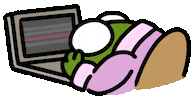 Sad Work From Home Sticker