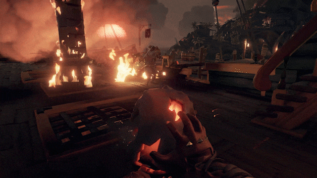 Fire Burn GIF by Sea of Thieves