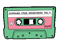 eydclothing empower oldschool mixtape cassette Sticker
