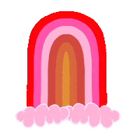Pink Rainbow Sticker