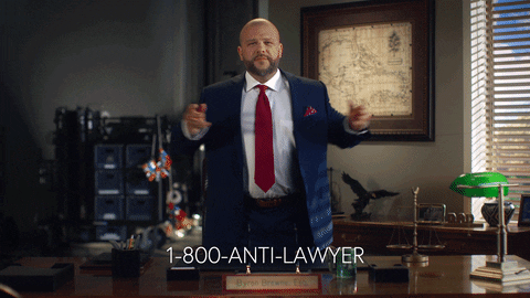 AntiLawyerLawyer giphyupload the anti-lawyer lawyer anti-lawyer byron browne GIF