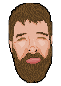 Happy 8 Bit Sticker by Deadstream