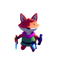 FinjiCo hello fox video game waving Sticker