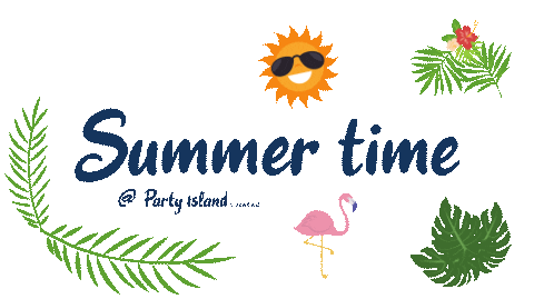 Summer Time Sticker by Party Island Curacao
