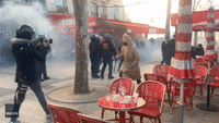 Parisians Flee Cafes as Police Deploy Gas Against 'Liberty Convoy' Protesters