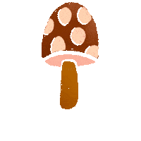 Mushroom Champignon Sticker by Emilia Desert