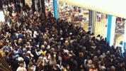 people crowd GIF