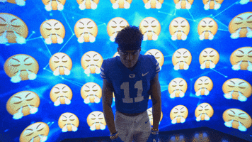 Byu Football Mind Blown GIF by BYU Cougars