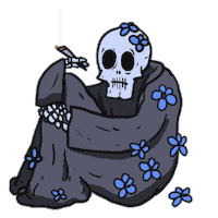 Sad Grim Reaper Sticker