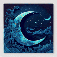 Good Night Moon GIF by Maryanne Chisholm - MCArtist