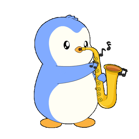 Penguin Jamming Sticker by Pudgy Penguins
