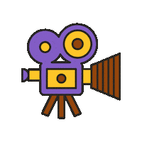 maevechocolate movie film camera hollywood Sticker
