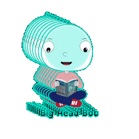 Reads Elementary School Sticker by BigHeadBob.com