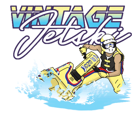 vintagejetski jetski jet ski vjs vintage jet ski Sticker