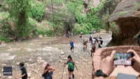 Hikers at Zion National Park Almost Swept Away by Raging River