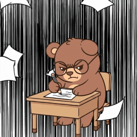 Studying Teddy Bear GIF by BEARISH