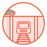 Levelcrossings train metro railway rail Sticker