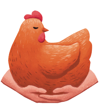 Chicken Love Sticker by Otwarte Klatki