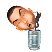 Manthonyajr Keg Stand Sticker by Genies