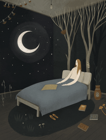 Good Night Girl GIF by Alexandra Dvornikova
