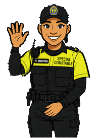 UofTSafety hello police safety officer Sticker