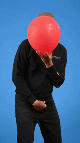 Red Balloon Hello GIF by Bernardson