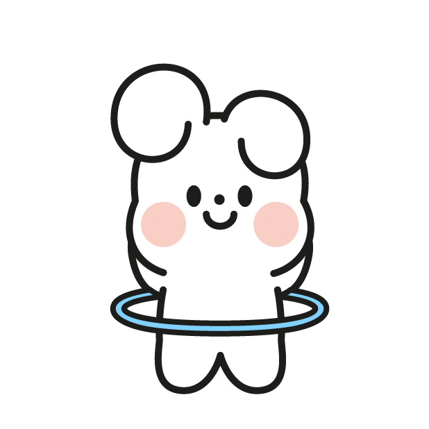 Puppy Hula Hoop Sticker