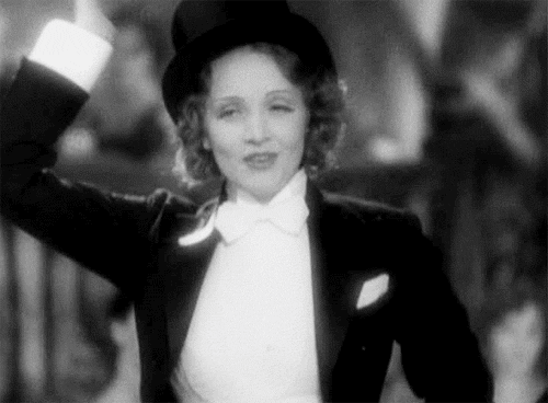 Marlene Dietrich Tuxedo GIF