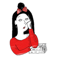 Bored Girl Sticker