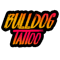 Bulldogtattoo dog shop tattoo store Sticker