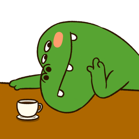mics_p giphyupload hello character dinosaur Sticker