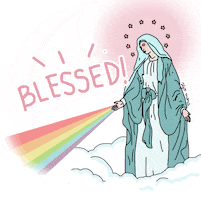 sejomora rainbow sky blessed virgin GIF
