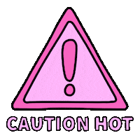 Caution Hot Sticker by 1900BADDEST