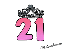 Birthday 21St Sticker by ChicaSunshineShop