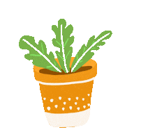 kaylaandrus happy plant house plant potted plant Sticker