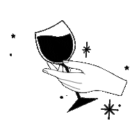 Thriftyandthirsty happy retro drink stars Sticker