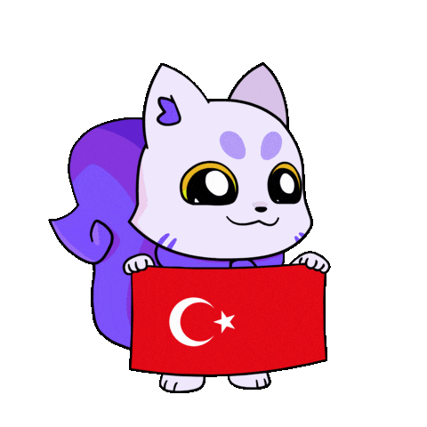 Flag Turkey Sticker by Lucky Kat Studios